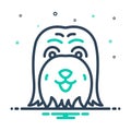 Mix icon for Hairy, hirsute and shaggy Royalty Free Stock Photo