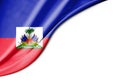 Haiti flag. 3d illustration. with white background space for text Royalty Free Stock Photo