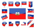 Haiti Flag Vector Set
