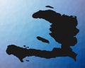 Haiti geometric map. Royalty Free Stock Photo