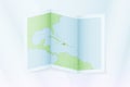 Haiti map, folded paper with Haiti map Royalty Free Stock Photo