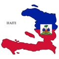 Haiti map vector illustration. Caribbean. Latin America. America Royalty Free Stock Photo