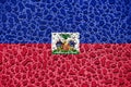 Haiti national flag made of water drops. Background forecast season concept