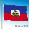 Haiti official national flag, central america Royalty Free Stock Photo