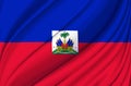 Haiti waving flag illustration.