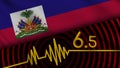 Haiti Wavy Fabric Flag, 6.5 Earthquake, Breaking News, Disaster Concept Royalty Free Stock Photo