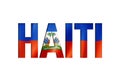 Haitian flag text font Royalty Free Stock Photo
