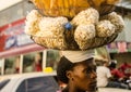 Haitian saleswoman in Duarte Street, Santo Domingo DR Royalty Free Stock Photo