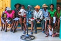 Haitian women, men and children wait to see a doctor in a rural clinic in northern Haiti.