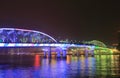 Haizhu Bridge night cityscape Guangzhou China Royalty Free Stock Photo