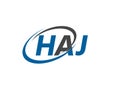 HAJ initial letter logo design, vector template Royalty Free Stock Photo