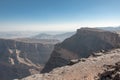 Hajar mountain range and Grand Canyon Oman Royalty Free Stock Photo