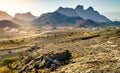 Hajar Mountains in Oman Royalty Free Stock Photo