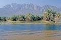 The Hajar Mountains are one of the highest mountain range in the Arabian Royalty Free Stock Photo