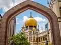 Haji Lane, Singapore Nov 26, 2018; Main view of Masjid Sultan at Muscat Street in the Kampong Glam. Muslim quarter Arab quarter Royalty Free Stock Photo