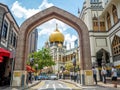 Haji Lane, Singapore Nov 26, 2018; Main view of Masjid Sultan at Muscat Street in the Kampong Glam. Muslim quarter Arab quarter Royalty Free Stock Photo