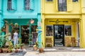 HAJI LANE, SINGAPORE-SEPTEMBER 22: Haji Lane, It`s in the Kampon Royalty Free Stock Photo