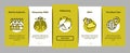 Hajj Islamic Religion Onboarding Elements Icons Set Vector