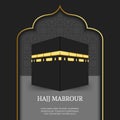 Hajj Mabrour background with Kaaba Royalty Free Stock Photo