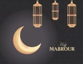 hajj mabrour lettering template Royalty Free Stock Photo