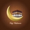 Hajj mabrur celebration with moon