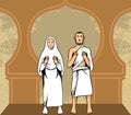 Hajj pilgrim praying