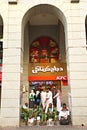 Hajj and Umrah pilgrims activitiy around Nabawi Mosque in Medina, Saudi Arabia. Royalty Free Stock Photo