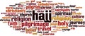 Hajj word cloud Royalty Free Stock Photo