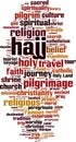 Hajj word cloud Royalty Free Stock Photo