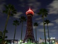 Hakata Port Tower at night