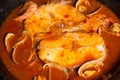 Hake in cider sauce