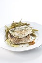 Hake fillet with green beans