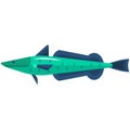 Hake fish icon vector illustration isolated on white