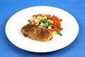 Hake and vegetables