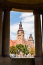 Haken Terraces at Chrobry Embankment in Szczecin, Poland, on a bright Summer day