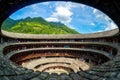 Aerial view of fujian tulou hakka roundhouse Royalty Free Stock Photo