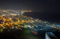 Hakodate,Hokkaido,Japan on April 28,2018: Mount Hakodate Ropeway and spectacular views of Hakodate city.One of Japan`s three best