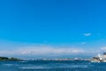 Hakodate Port in summer sunny day white clouds and bule sky