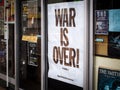 Hakodate, Hokkaido, Japna - WAR IS OVER! poster on a door of music record store.