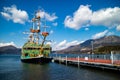 Hakone / Japan - March 14, 2019: The Pirate Ship of Hakone Sightseeing Cruise