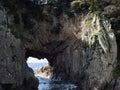 Hakusan Domon natural arch on cape Ashizuri