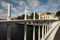 Hal Penny bridge on river Liffey in Dublin