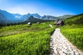 Hala Gasienicowa(Valey Gasienicowa) in Tatra mountains in Zakopane,Poland Royalty Free Stock Photo