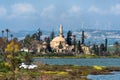 Hala Sultan Tekke or Mosque of Umm Haram is a Muslim shrine located near the salt lake of Larnaca. Cyprus.