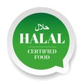 Halal Certified food label sign