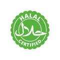 Halal certified food sticker