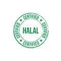 Halal certified grunge round vintage rubber stamp vector image Royalty Free Stock Photo