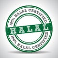 100% Halal certified product label seal