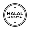 Halal food label, badge, sticker