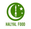 Halal food sign